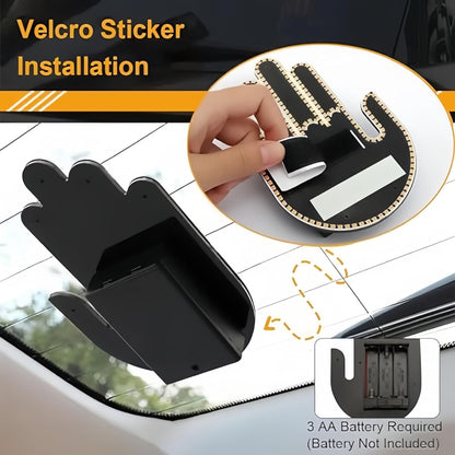 LED Signal Strip for Cars – Palm & Finger Gestures with Remote