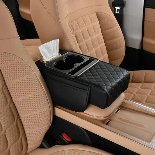 Car Console Armrest Pad with Storage – Universal Fit