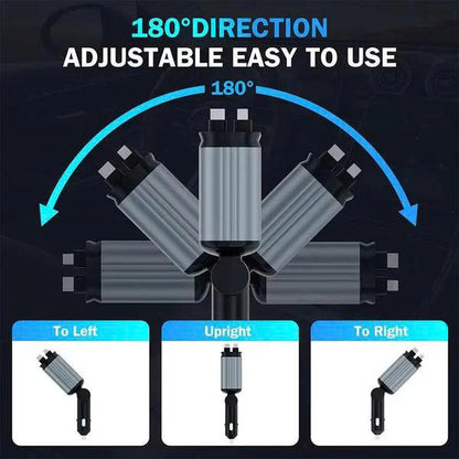 4-in-1 Retractable 69W Fast Car Charger